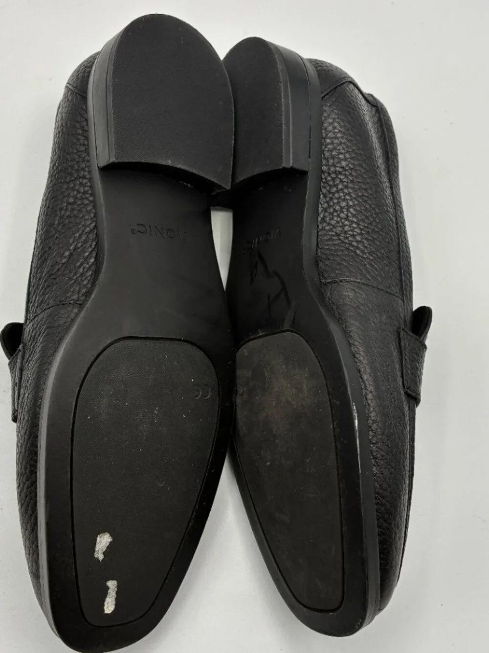 Vionic Shoes Black Pebbled Leather Sellah Loafers Slip On Flats